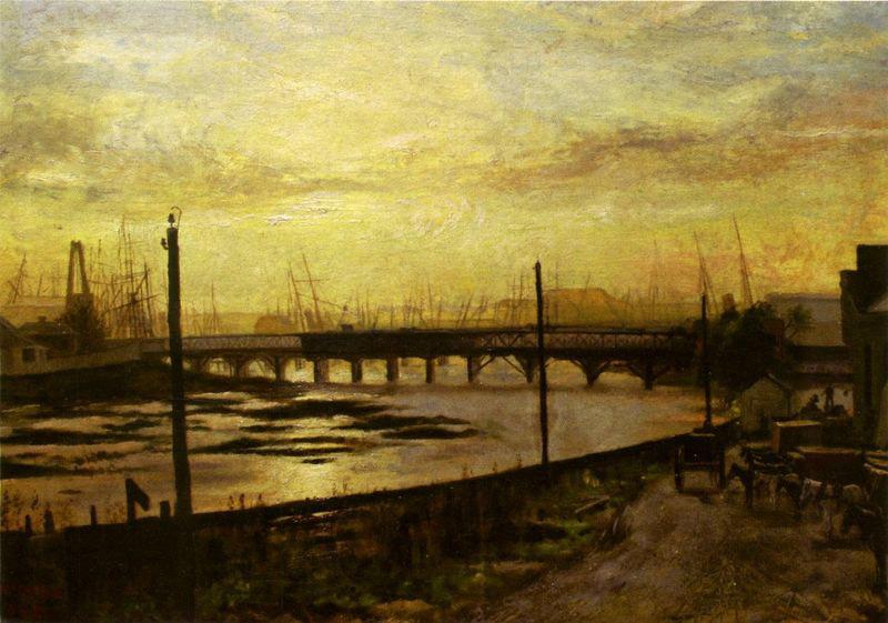 Frederick Mccubbin Falls Bridge, Melbourne France oil painting art